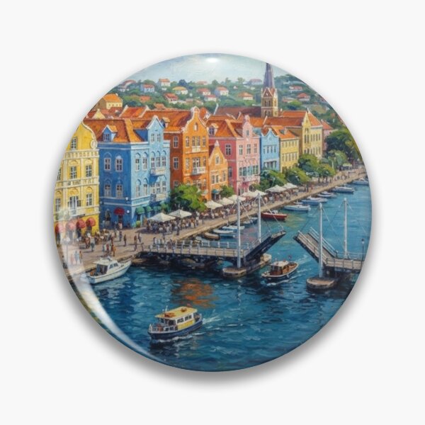 Artikelvorschau, Willemstad Curaçao Reiseposter – Bunter Karibikhafen entworfen und verkauft von ElartedeNoel.