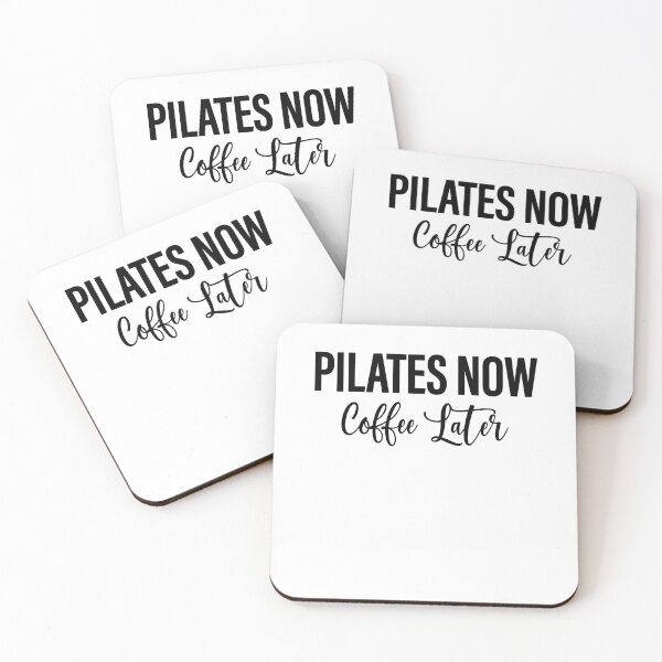 Artikelvorschau, Pilates jetzt, Kaffee später – lustiges Pilates-Workout, Fitness-Humor entworfen und verkauft von gunaone-design.