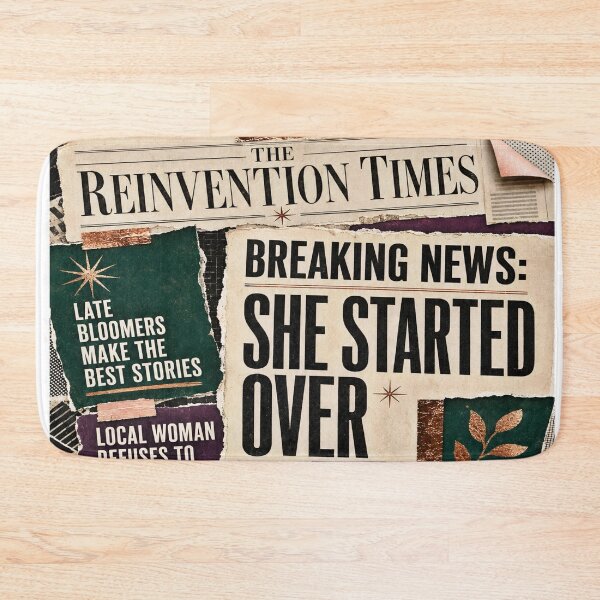 Item preview, Empowering vintage newspaper collage celebrating fearless new beginnings designed and sold by K3DreamKreations .