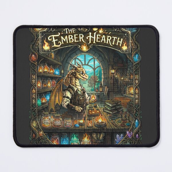 Item preview, Ember Hearth Dragon Shop | Fantasy Magic Apothecary Art designed and sold by aliyeus.