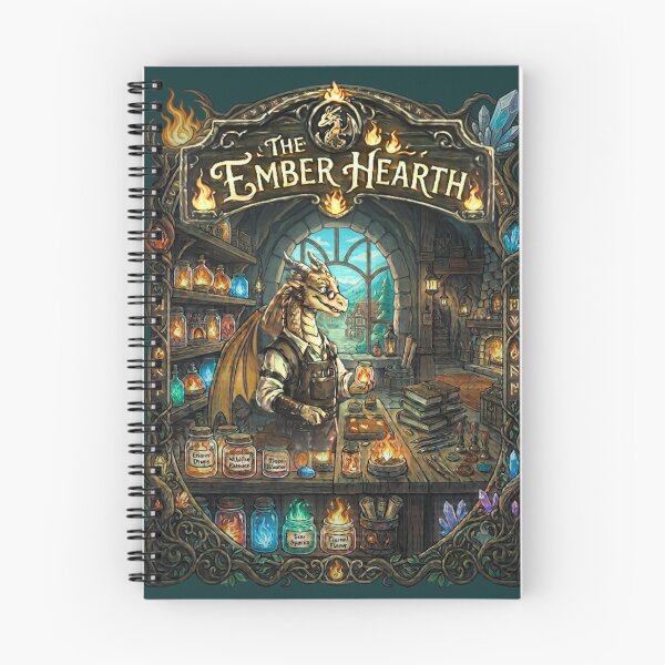 Item preview, Ember Hearth Dragon Shop | Fantasy Magic Apothecary Art designed and sold by aliyeus.