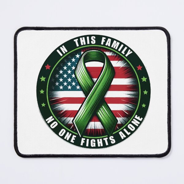 Item preview, In This Family No One Fights Alone Green Ribbon Family Support designed and sold by ARTES-T-INO.