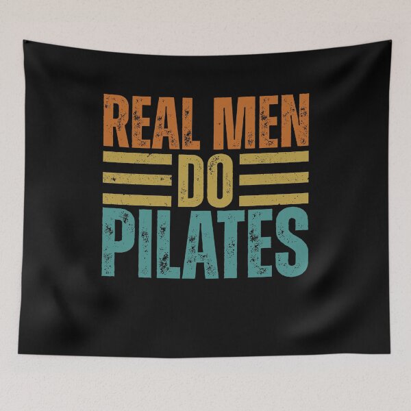 Item preview, Real Men Do Pilates - Meditation Mindfulness Fitness Quote designed and sold by gunaone-design.