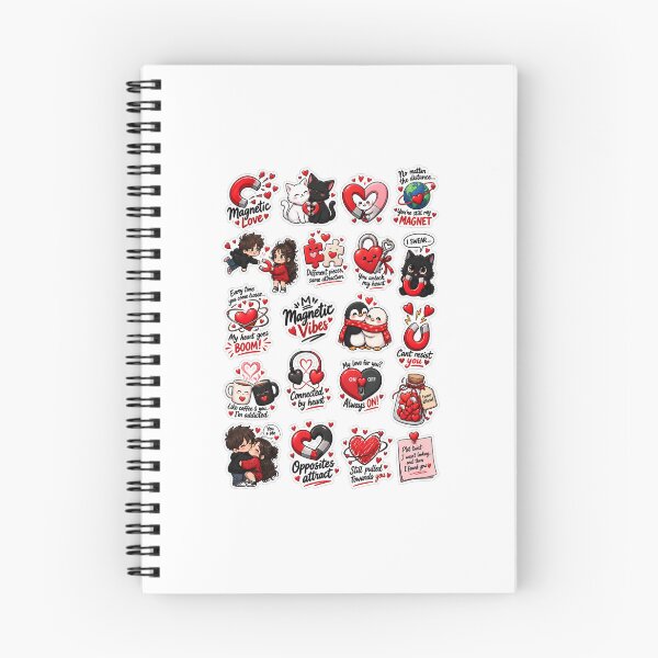Item preview, Magnetic Love Cute Romance Sticker Pack – Adorable Couple Collection designed and sold by ArtSculpt.