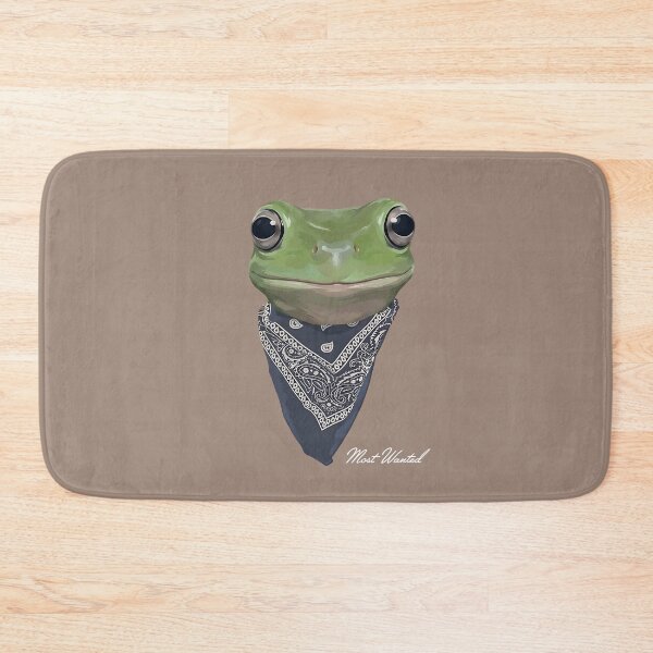 Item preview, Most Wanted Frog in Bandana – Funny Western Frog Outlaw designed and sold by artworkathome.
