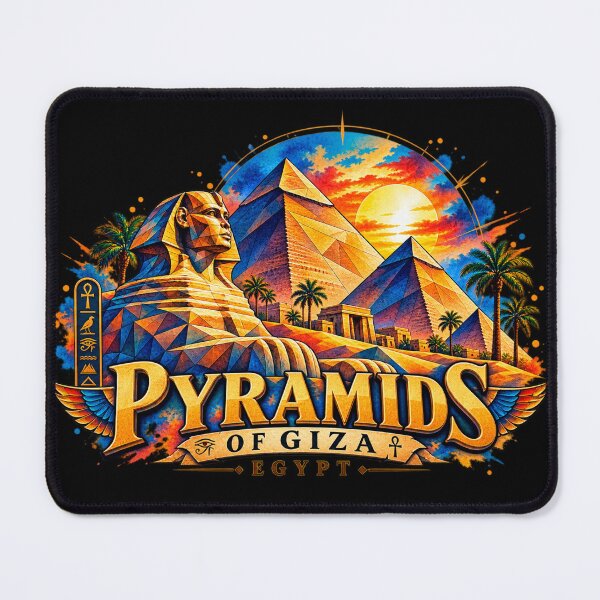 Item preview, ⭐ Giza Pyramids, Egypt - Ancient Egyptian Geometric Travel Art for Your Next Vacation and Adventures designed and sold by Geometric Art..