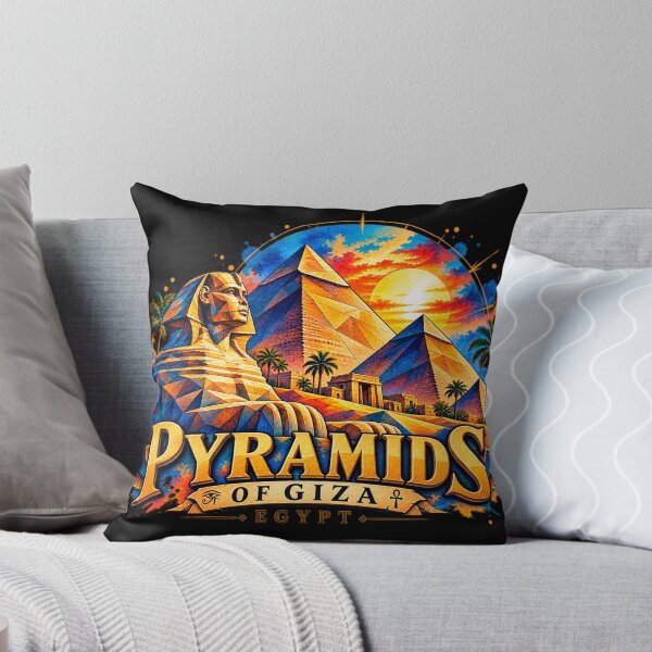 Item preview, ⭐ Giza Pyramids, Egypt - Ancient Egyptian Geometric Travel Art for Your Next Vacation and Adventures designed and sold by Geometric Art..