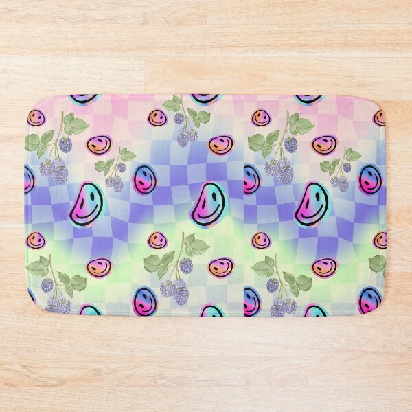 Item preview, Neon Smiley Face Pattern Happy Purple Blackberry Trippy Colors designed and sold by aliyeus.