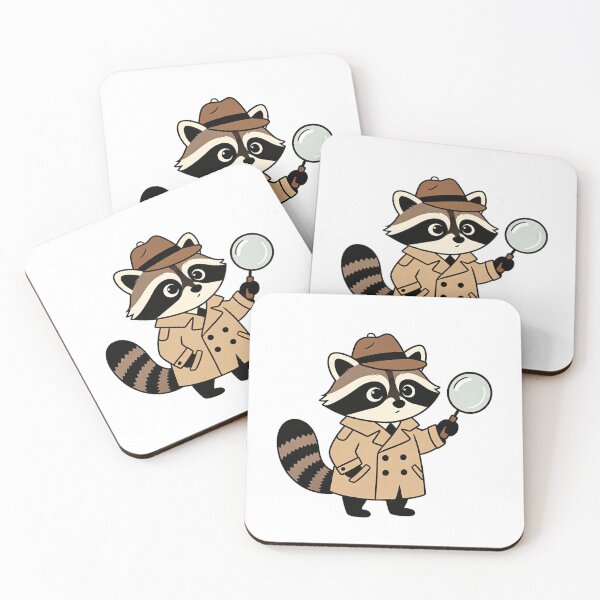 Item preview, detective raccoon designed and sold by mixoubraw.