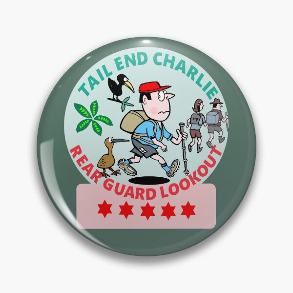 Item preview, Tail End Charlie Rear Guard Hiking Cartoon designed and sold by Al Benge - NZ & Australian Art.