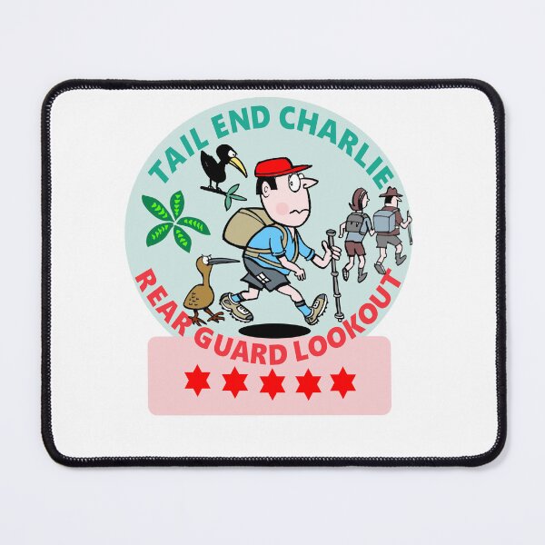 Item preview, Tail End Charlie Rear Guard Hiking Cartoon designed and sold by Al Benge - NZ & Australian Art.