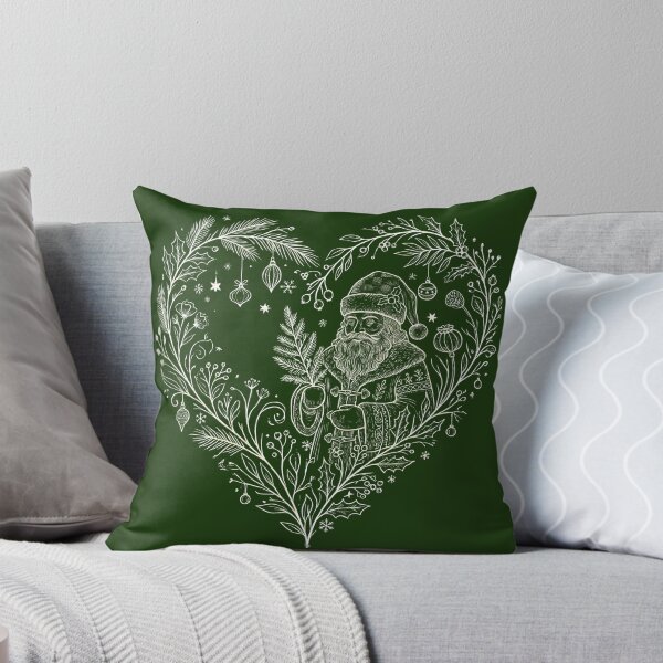 Item preview, Vintage Santa Claus Floral Heart Christmas designed and sold by VibranPalette.