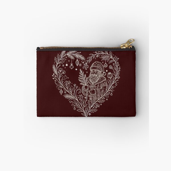 Item preview, Vintage Santa Claus Floral Heart Christmas designed and sold by VibranPalette.