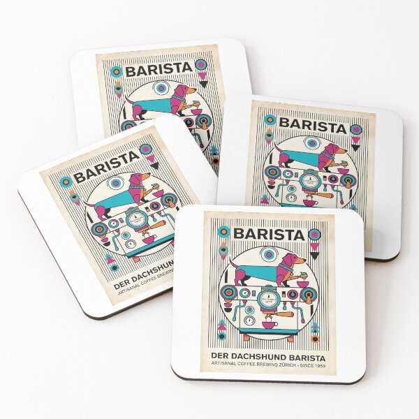 Item preview, Dachshund Barista designed and sold by PictoVibe.
