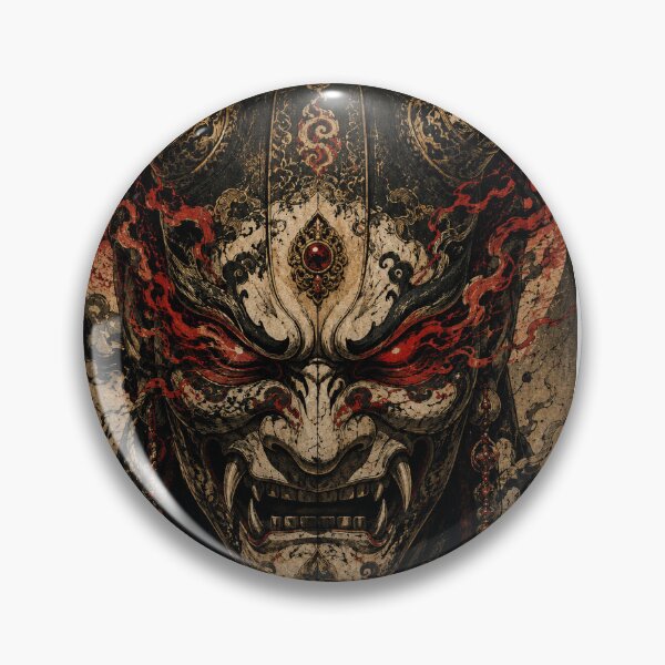 Item preview, Ornate Horned Oni Mask designed and sold by MouradStudio.