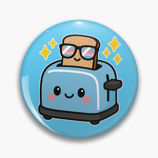 Item preview, Subtle Trans Pride Kawaii Toaster designed and sold by ArtliciousHUMAN.