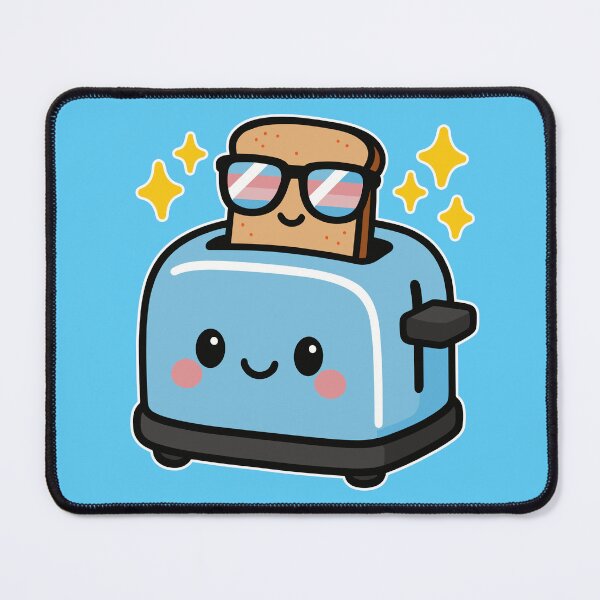 Item preview, Subtle Trans Pride Kawaii Toaster designed and sold by ArtliciousHUMAN.