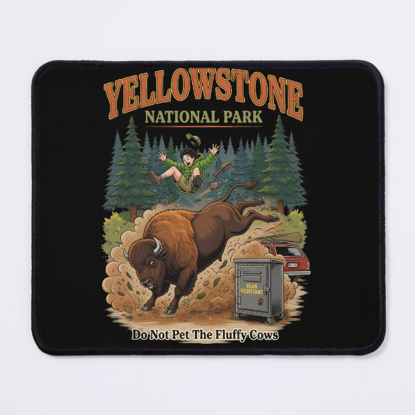 Item preview, Yellowstone Bison Attack Funny National Park Do Not Pet designed and sold by Zizo-DR44.