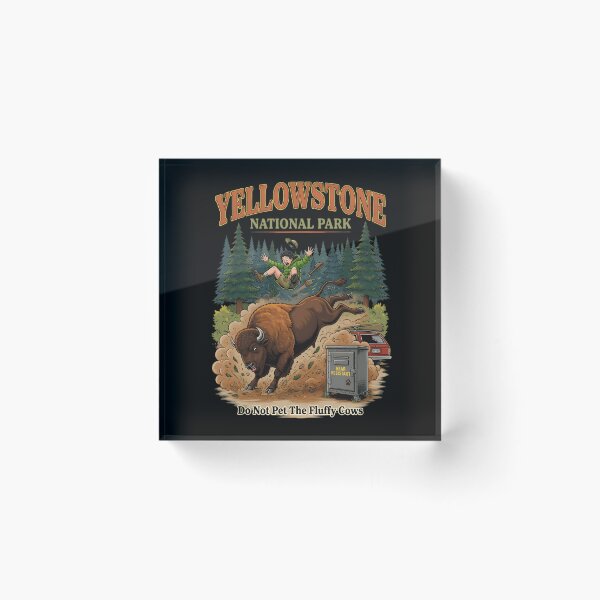 Item preview, Yellowstone Bison Attack Funny National Park Do Not Pet designed and sold by Zizo-DR44.