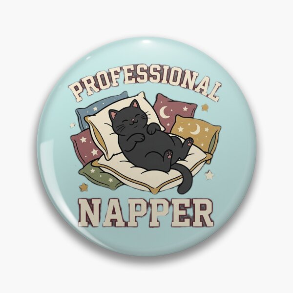 Item preview, Professional Napper – Lazy Black Cat designed and sold by CrazyWizardCat.