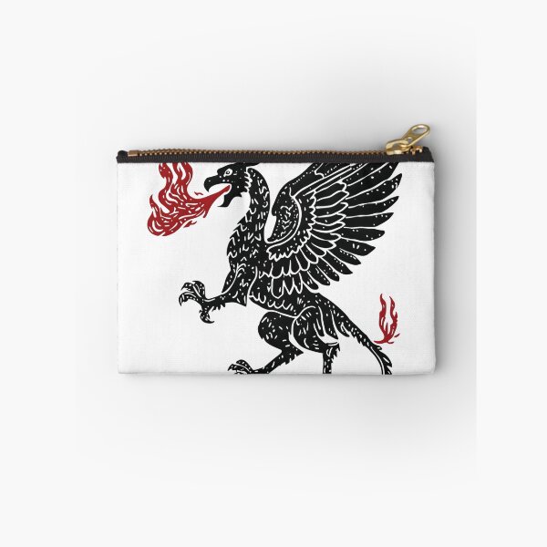 Item preview, Heraldic Fire Breathing Griffin Block Print designed and sold by xRoddney.