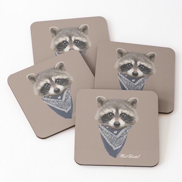 Item preview, Cool Raccoon in Paisley Bandana - Most Wanted Trash Panda designed and sold by artworkathome.