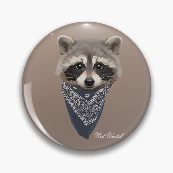 Item preview, Cool Raccoon in Paisley Bandana - Most Wanted Trash Panda designed and sold by artworkathome.