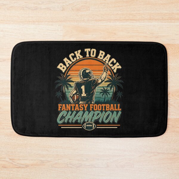 Item preview, Back To Back Fantasy Football Champion Retro Sunset Helmet designed and sold by hugoinkcoast.
