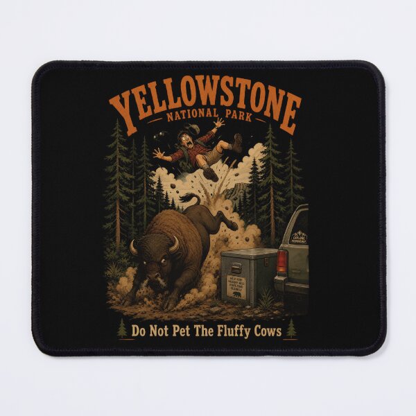 Item preview, Yellowstone Bison Do Not Pet Vintage National Park Wildlife designed and sold by Zizo-DR44.