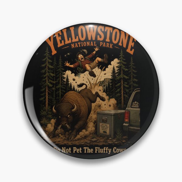 Item preview, Yellowstone Bison Do Not Pet Vintage National Park Wildlife designed and sold by Zizo-DR44.