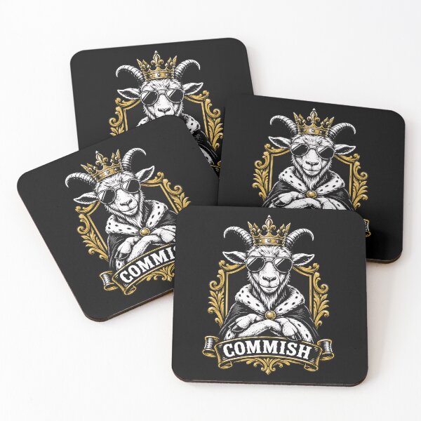 Item preview, commish king goat crown fantasy sports commissioner designed and sold by hugoinkcoast.