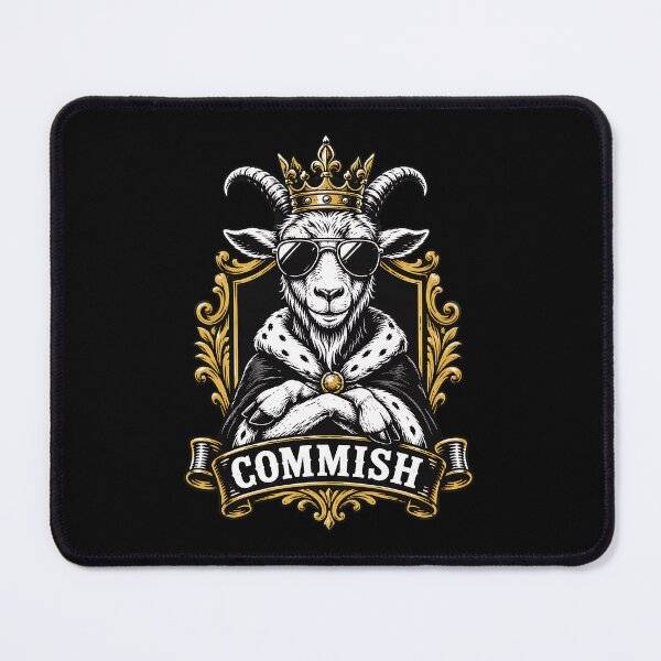 Item preview, commish king goat crown fantasy sports commissioner designed and sold by hugoinkcoast.