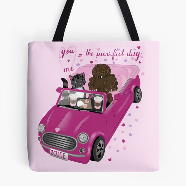 Item preview, Purrfect Day Striped Cat and Poodle Car Date designed and sold by DreamyDiversion.