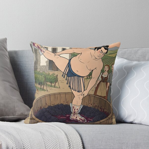 Item preview, Ukiyo-e Sumo Wrestler Making Wine with Shiko designed and sold by japaneseries.
