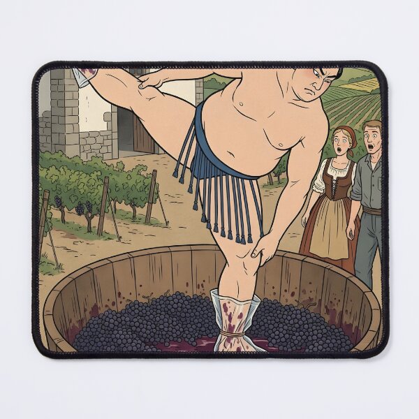 Item preview, Ukiyo-e Sumo Wrestler Making Wine with Shiko designed and sold by japaneseries.