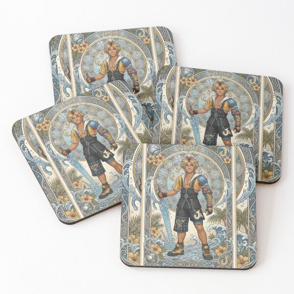 Item preview, Tidus in the style of Alphonse Mucha designed and sold by Solace Sparkles.