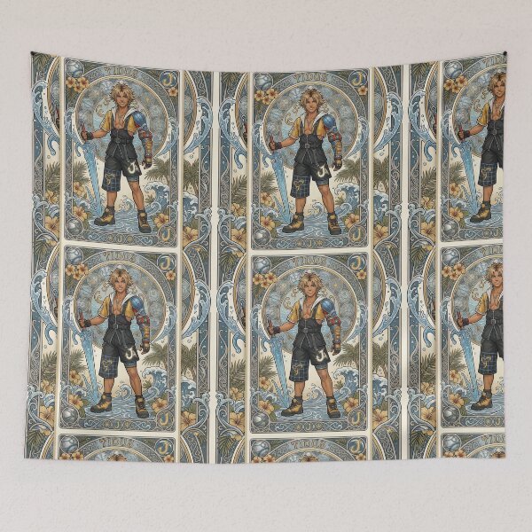 Item preview, Tidus in the style of Alphonse Mucha designed and sold by Solace Sparkles.
