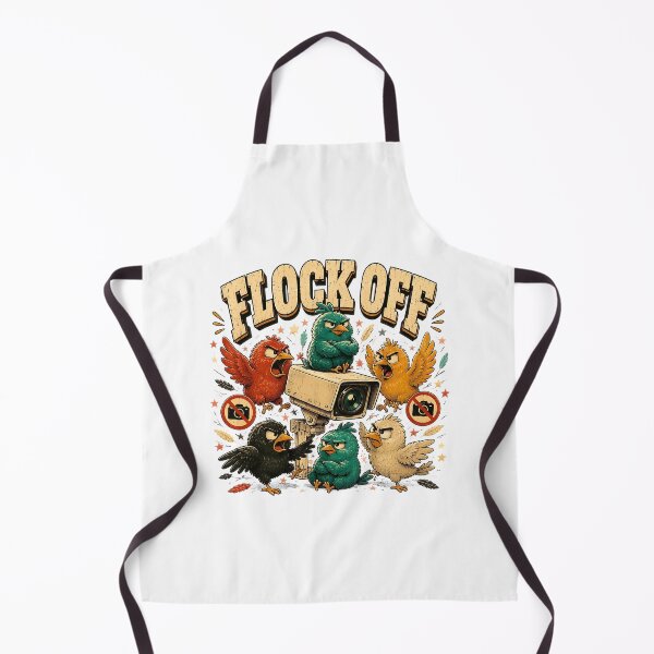Item preview, flock off bird surveillance funny humor designed and sold by hugoinkcoast.