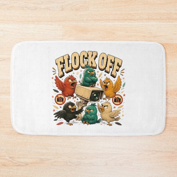 Item preview, flock off bird surveillance funny humor designed and sold by hugoinkcoast.