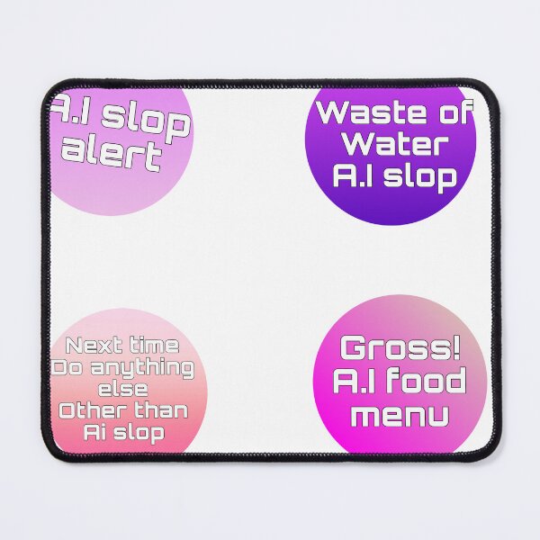 Item preview, Anti A.I slop sticker pack designed and sold by Badmoviesrus.