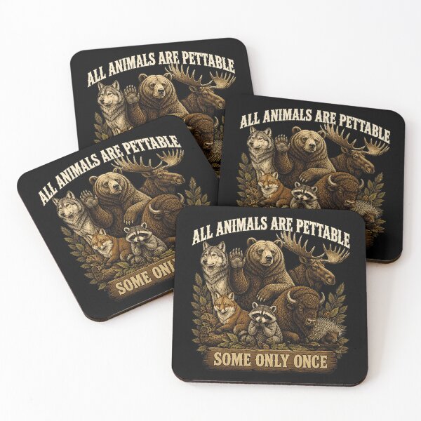 Item preview, funny woodland animals _all animals are pettable some only once_ designed and sold by hugoinkcoast.