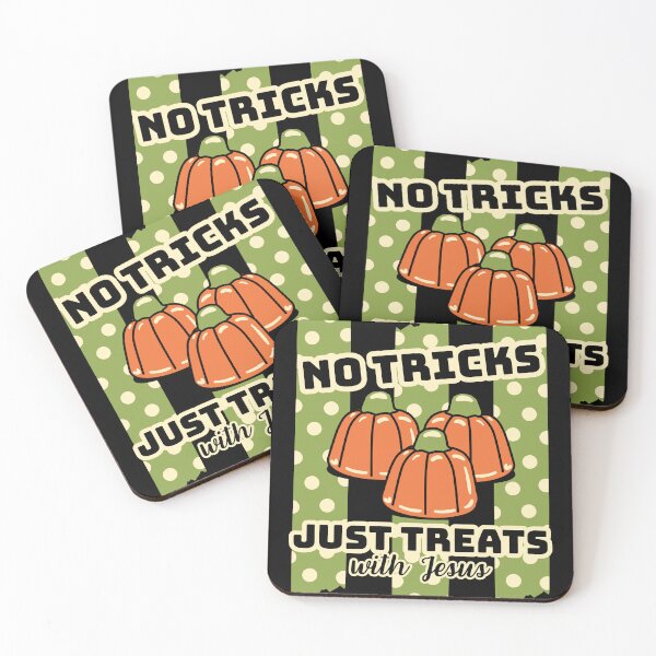 Item preview, Vintage Retro Halloween Funny Christian No Tricks Just Treats with Jesus Candy Pumpkins Spooky Season  designed and sold by Forevermore.