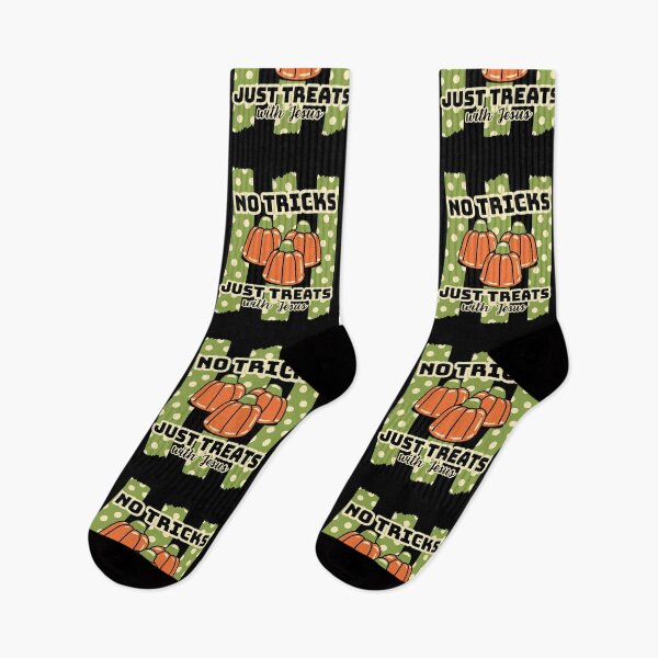 Item preview, Vintage Retro Halloween Funny Christian No Tricks Just Treats with Jesus Candy Pumpkins Spooky Season  designed and sold by Forevermore.