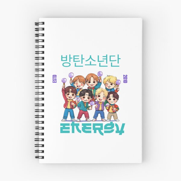 Item preview, BTS OT7 Chibi Anime Group Lightstick Borahae Kpop Graphic designed and sold by Gameshalah's Designs Hub.