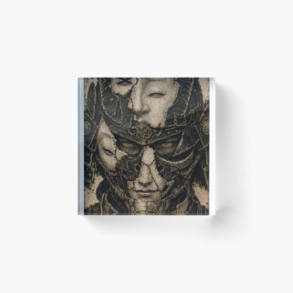 Item preview, Three Cracked Samurai Masks designed and sold by MouradStudio.