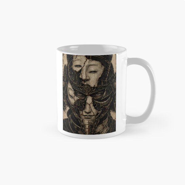 Item preview, Three Cracked Samurai Masks designed and sold by MouradStudio.