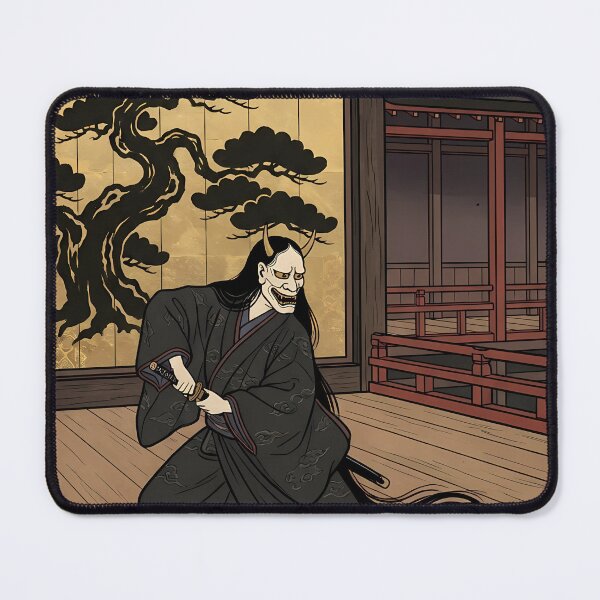 Item preview, Hannya Mask Assassin Warrior Noh Stage Ukiyo-e designed and sold by TokyoUkiyoHouse.