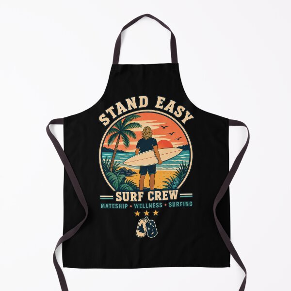 Item preview, Stand Easy Surf Crew Tshirt - Version 2A (Retro Vintage Vibe) designed and sold by Bombergirls.