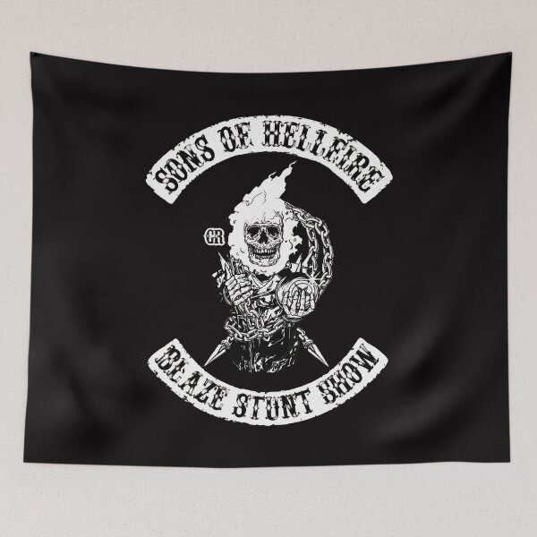 Item preview, Sons of Hellfire Blaze Stunt Show Flaming Skull Pentagram designed and sold by Lagoart.