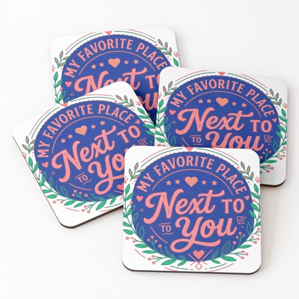 Item preview, My Favorite Place Is Next To You - Romantic Couples Vintage Badge designed and sold by Salma.Store.